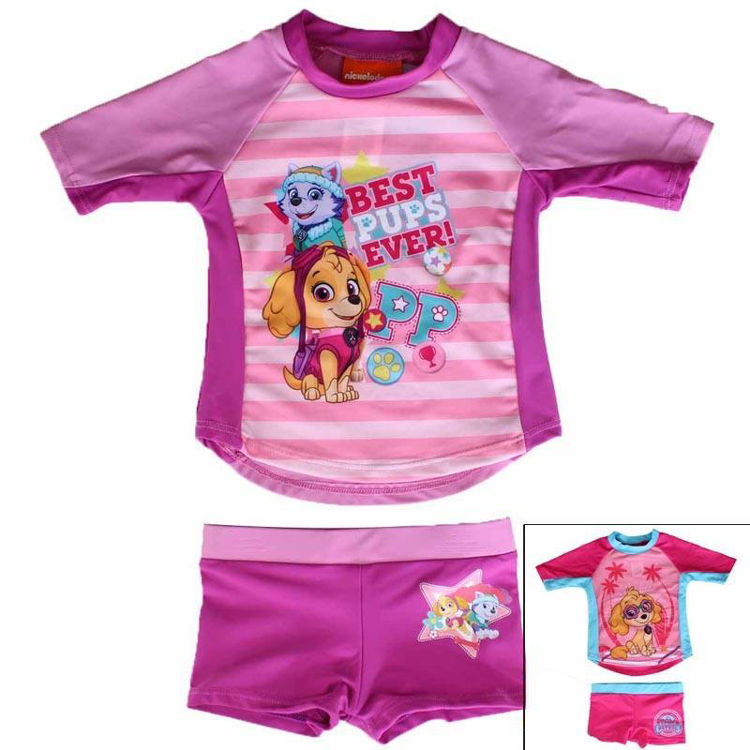 Picture of PT950112- GIRLS RASH GUARD SWIMSUIT - 2 PCS